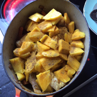 Curry de lotte à la mangue et coco