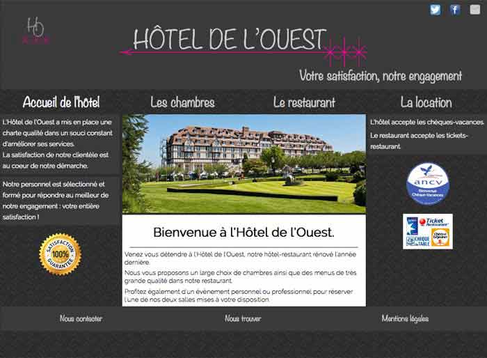 Photo of Hôtel de l'Ouest website